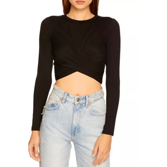 Lily Rose Girl Knotted Crop Top — Medium - Picture 1 of 7